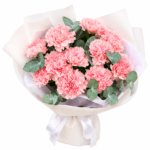 Коралловые Диантусы и Эвкалипт