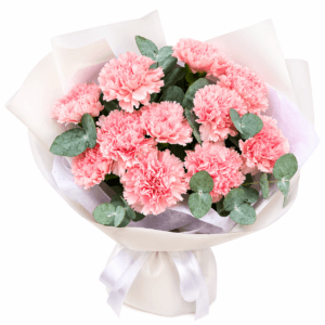 Коралловые Диантусы и Эвкалипт